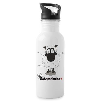 Schafschütze - Trinkflasche mit integriertem Trinkhalm - Weiß - Rechts