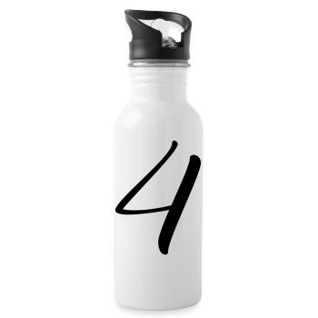4 - Gourde avec paille intégrée - blanc - Droite
