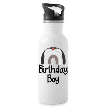 Earthy Rainbow Arc - Water bottle with straw - white - Right