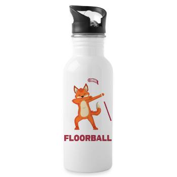 floorball floorball floorball tactics bandy - Water bottle with straw - white - Right