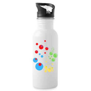 Bubbles - Water bottle with straw - white - Right