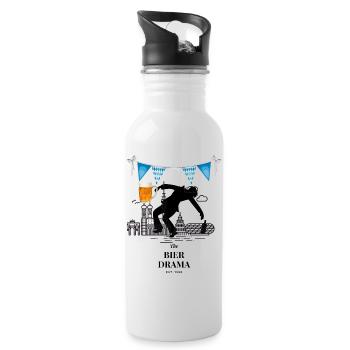 Beer Drama ART - Water bottle with straw - white - Right