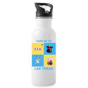 BRING MICH NACH LAS VEGAS - Trinkflasche mit integriertem Trinkhalm - Weiß - Rechts