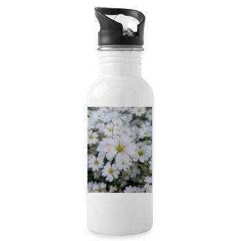 neige en été aussi chardon laineux Hornkraut - Gourde avec paille intégrée - blanc - Droite