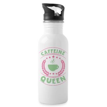 Caffeine queen - Water bottle with straw - white - Right