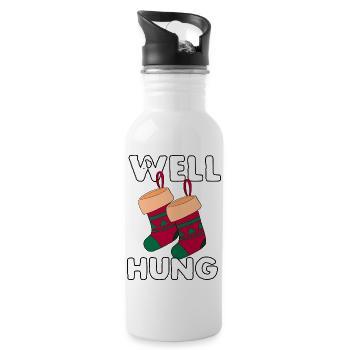 Christmas Funny Christmas socks - Water bottle with straw - white - Right