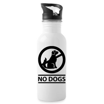 Dog Hund - Water bottle with straw - white - Right