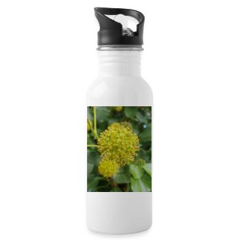 Persischer Efeu (Kolchischer Efeu) - Trinkflasche mit integriertem Trinkhalm - Weiß - Rechts