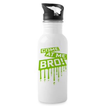 Viens à moi bro - Gourde avec paille intégrée - blanc - Droite