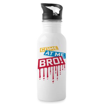 Viens à moi bro - Gourde avec paille intégrée - blanc - Droite