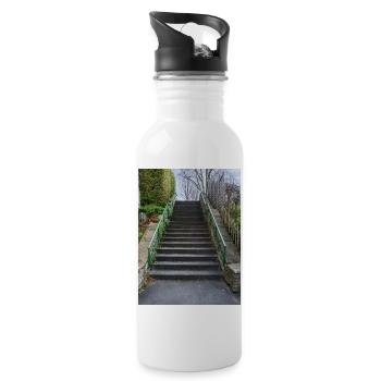 Just a flight of stairs - Water bottle with straw - white - Right