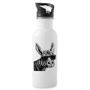 Donkey - Water bottle with straw - white - Right