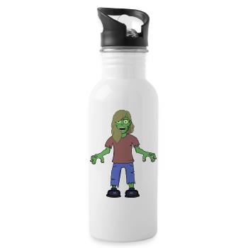 Zombie Girl - Water bottle with straw - white - Right
