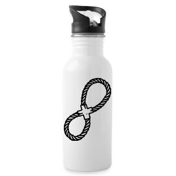 Hund Dog - Trinkflasche mit integriertem Trinkhalm - Weiß - Rechts