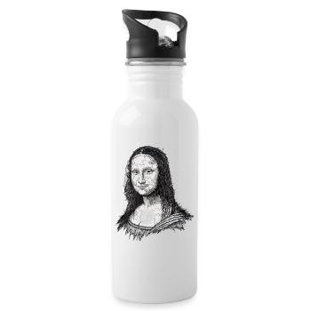 Mona Lisa - Trinkflasche mit integriertem Trinkhalm - Weiß - Rechts