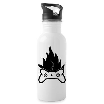 Game Gaming PC - Trinkflasche mit integriertem Trinkhalm - Weiß - Rechts