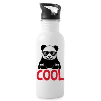 cooler Panda - Trinkflasche mit integriertem Trinkhalm - Weiß - Rechts