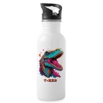 T-Rex - Water bottle with straw - white - Right