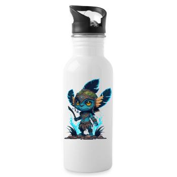 Avatar The Way of Water, cute character, navi - Water bottle with straw - white - Right