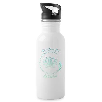 Fleur de lotus Karma Beach Bleue - Gourde avec paille intégrée - blanc - Droite