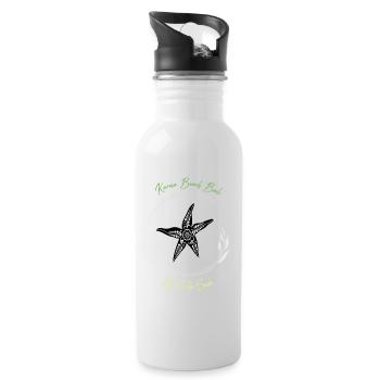 Karma Beach starfish green - Water bottle with straw - white - Right