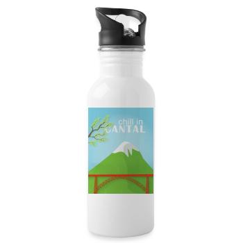 Chill in Cantal - Gourde avec paille intégrée - blanc - Droite