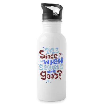 2023 - Trinkflasche mit integriertem Trinkhalm - Weiß - Rechts