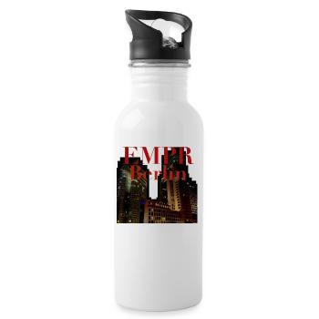 Berlin City Skyscraper - Water bottle with straw - white - Right