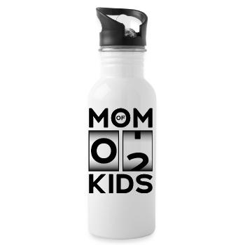 MOM OF 2 KIDS SCHWANGER MAMA ZWEITES KIND - Trinkflasche mit integriertem Trinkhalm - Weiß - Rechts