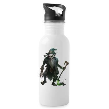 Gobelin sorcier zombie avec personnel - Gourde avec paille intégrée - blanc - Droite