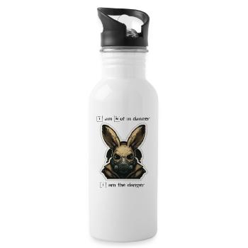 I am not in danger, i am the danger - Water bottle with straw - white - Right