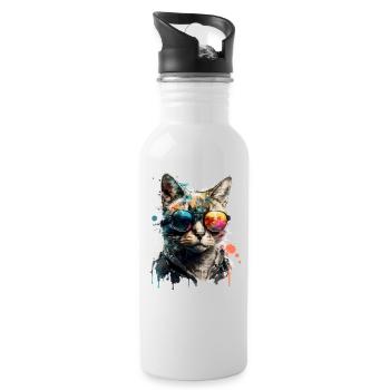 I'm cool for you - Water bottle with straw - white - Right