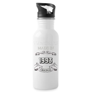 30. Geburtstag Vintage Geschenk Geschenkidee - Trinkflasche mit integriertem Trinkhalm - Weiß - Rechts