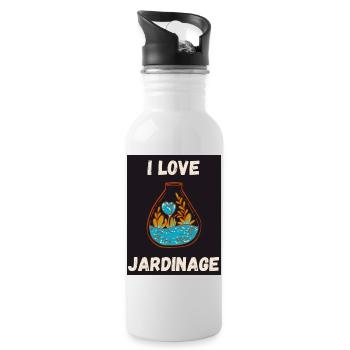 GARDEN. SPRING. GARDENING. RETIREMENT. SPRING. - Water bottle with straw - white - Right