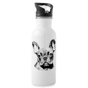 Dog Dog Owner Bulldog Dogs Dog Owner - Gourde avec paille intégrée - blanc - Droite