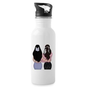 Best friend - Water bottle with straw - white - Right