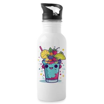 Cocktail Kawaii 4 - Gourde avec paille intégrée - blanc - Droite