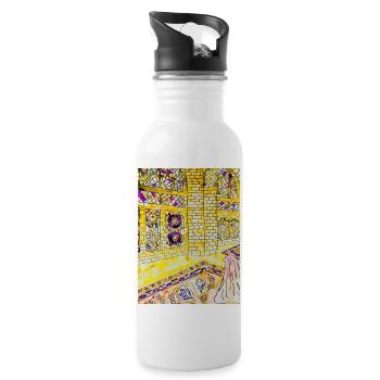Morgengebet - Trinkflasche mit integriertem Trinkhalm - Weiß - Rechts