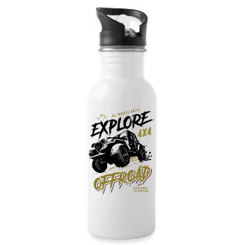 Offroad Adventure 4x4 - Off-road vehicle - Water bottle with straw - white - Right