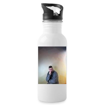 Tom Erik Risanger - Trinkflasche mit integriertem Trinkhalm - Weiß - Rechts