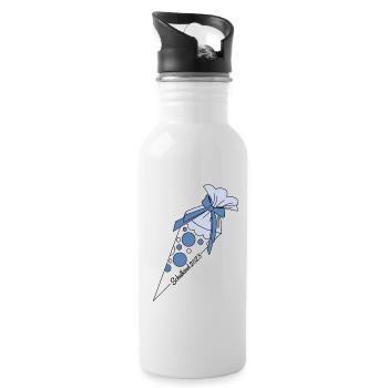 2023 Schulkind Schultüte blau Jungen - Trinkflasche mit integriertem Trinkhalm - Weiß - Rechts