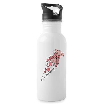 Schoolchild 2023 pink school cone - Water bottle with straw - white - Right