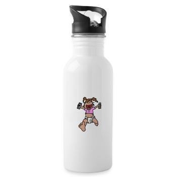 Terror baby with Chaplin frog - Water bottle with straw - white - Right
