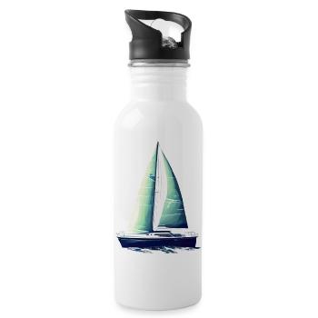voilier voilier voilier voilier voilier voilier - Gourde avec paille intégrée - blanc - Droite