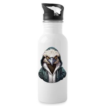 Cool Emu en vêtements décontractés - Gourde avec paille intégrée - blanc - Droite