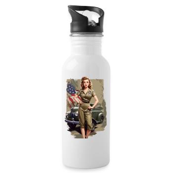 Pinup - Water bottle with straw - white - Right