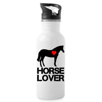 Horse Lover - Water bottle with straw - white - Right