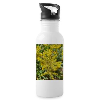 Goldmoos-Mauerpfeffer auch Moos-Mauerpfeffer Sedum acre - Trinkflasche mit integriertem Trinkhalm - Weiß - Rechts