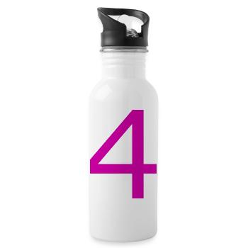 4 - Gourde avec paille intégrée - blanc - Droite