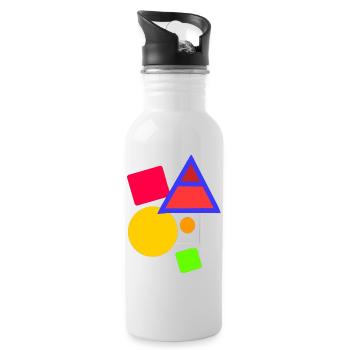 Sommer - Trinkflasche mit integriertem Trinkhalm - Weiß - Rechts